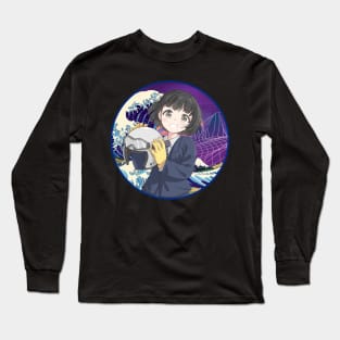 Embrace the Journey Super Cub Light Novel T-Shirt with Characters Exploring Life's Roads Long Sleeve T-Shirt